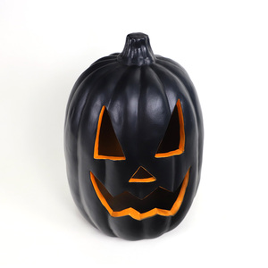 Decoración <span class=keywords><strong>de</strong></span> espuma <span class=keywords><strong>de</strong></span> PU iluminada para <span class=keywords><strong>halloween</strong></span>, <span class=keywords><strong>calabaza</strong></span>, tallado facial, ideas, luz led, mesa <span class=keywords><strong>de</strong></span> interior, decoración, color negro, grande - Product Image 2