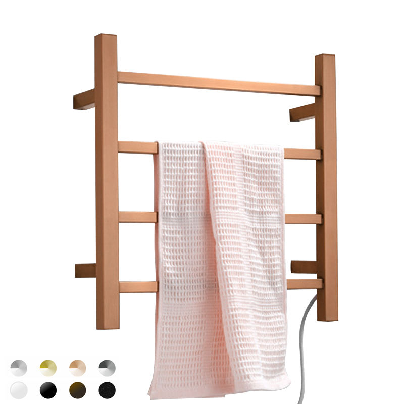 Hotel Engineering Electrical Heated Rose Gold Bath Towel Rail