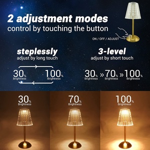 <span class=keywords><strong>Lampada</strong></span> a batteria ricaricabile moderna <span class=keywords><strong>lampada</strong></span> di cristallo Touch dimmerabile luci LED camera decorativa in metallo dorato <span class=keywords><strong>lampada</strong></span> <span class=keywords><strong>da</strong></span> <span class=keywords><strong>tavolo</strong></span> Cordless - Product Image 5