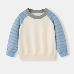Vêtements Printemps-Automne Nouveaux Modèles Personnalisés pour Enfants – T-shirt Basique Tendance à Col Rond en Tricot Confortable pour Bébés Garçons - Product Image 2