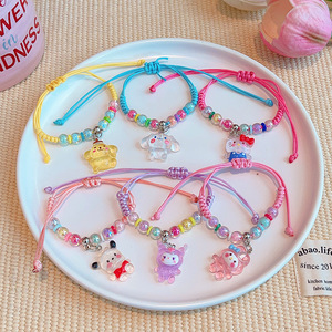 Braccialetto con Ciondolo Cartone Animato, Braccialetto Anime Fatto a Mano con Corda Intrecciata, Braccialetto dell'<span class=keywords><strong>Amicizia</strong></span> per Bambini - Product Image 3