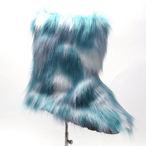 <span class=keywords><strong>Bottes</strong></span> Eskimo d'hiver en fausse fourrure shaggy pour femme, violettes, en peluche, mi-hautes, en <span class=keywords><strong>caoutchouc</strong></span>, pour la neige, tailles 36 à 44, avec fourrure - Product Image 3
