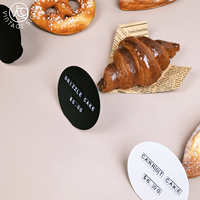 Panneau de prix magnétique en acier inoxydable, support pliable, lettres interchangeables, portable, léger, durable, pour la signalisation des prix dans les cafés, noir et blanc