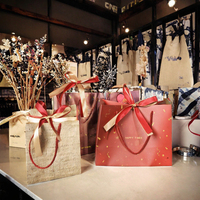 Sacs cadeaux de luxe en papier kraft blanc, recyclables, pour bougies et artisanat, avec poignées, prix de gros usine