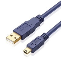 Câble Mini USB 5P haute vitesse avec double anneau magnétique pour outil de diagnostic automobile