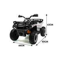 Quad électrique pour enfants 12V, 4 roues, à batterie, avec accélérateur manuel et son moteur réaliste