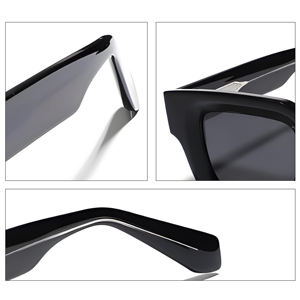 نظارات شمسية نسائية فاخرة من مادة تي آر 90، نظارات شمسية للجنسين من الأسيتات، نظارات عتيقة مربعة الشكل للرجال - Product Image 4