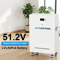 Batterie LiFePO4 51.2V 314Ah 15Kwh 16Kwh en stock UE, batteries lithium 280Ah 300Ah pour stockage d'énergie domestique, pack de batteries solaires