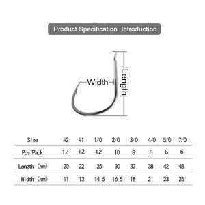 <span class=keywords><strong>Hameçons</strong></span> de pêche à l'achigan Jigman FUNADAIKO en acier à haute teneur en carbone, tailles 1/0-7/0, <span class=keywords><strong>pour</strong></span> utilisation en mer - Pointes barbelées, cibles : <span class=keywords><strong>truite</strong></span>, poissons d'eau salée - Product Image 2