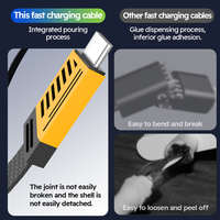 Câble multifonctionnel en nylon tressé 3-en-2 USB avec prises multiples Micro et Type C pour charge rapide – Vente en gros