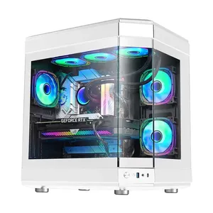 Herder Factory Custom MATX Gaming Desktop Chasis Mid <span class=keywords><strong>Tower</strong></span> PC <span class=keywords><strong>Case</strong></span> con radiador de 185mm Soporte Bajo MOQ ATX Factor DE FORMA en stock - Product Image 1