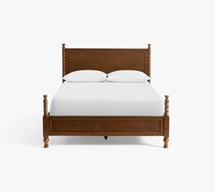 Lit en bois tressé rétro, style moderne du milieu du siècle, chambre principale, lit double de 1,8 mètre - Product Image 2
