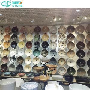 HZX Premium Grey Marble Italian <strong>Classic</strong> <strong>White</strong> Marble Vanity Basin with Grey Veins <strong>Bathroom</strong> Sink - Product Image 5