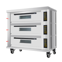 Four électrique commercial à un seul niveau avec grille amovible, four à pâtisserie en acier inoxydable pour boulangerie et restaurant