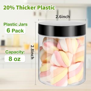 Wholesale Empty 30g 40g 50g 60g 80g 100g 120g 150g 200g 250g 500g Food <b>Container</b> clear PET Plastic Candy Jar - Product Image 2