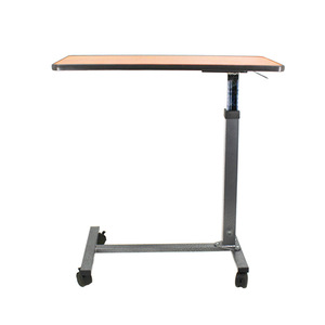 Height <b>Adjustable</b> Bedside <b>Table</b> With Gas Spring Dark Gray Carbon Steel Hospital <b>Table</b> Rectangle Minimalist Design Pedestal Base - Product Image 1