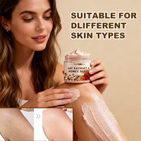 Gommage Doux Exfoliant Visage et Corps au Miel et à l'Avoine Marque Blanche – Soin Naturel à la Poudre d'Avoine, Miel et Coque de Noix pour Usage Domestique