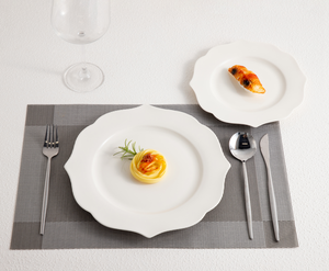 Custom White Wedding Dinner <b>Plates</b> Scalloped Edge <b>Ceramic</b> Classic Design China Origin Personalized Logo/Design Tableware for - Product Image 6