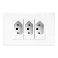 Prises murales en plastique IP66 triple norme brésilienne de qualité garantie, idéales pour la maison et le bureau, interrupteurs électriques – Meilleures ventes