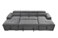 Canapé d'angle moderne en tissu haut de gamme pour salon, ensemble de canapés de luxe avec appui-tête réglable et rangement