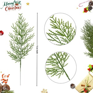 กิ่งสนเทียม, ใบสนสีเขียว, อุปกรณ์ DIY สำหรับพวงมาลัย ตกแต่งคริสต์มาส และตกแต่งสวนในบ้าน, ขายส่ง - Product Image 2
