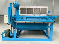 Machine de fabrication de barquettes à œufs en pâte naturelle à séchage contrôlé, mini rotative, 1000 plateaux/heure, avec moteur à engrenages, prix abordable