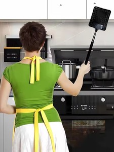 ไม้ตีแมลงวันแบบยืดหดได้1ชิ้นไม้ตีแมลงวันพลาสติกทนทานเครื่องพ่นไฟด้วยกล้องโทรทรรศน์พร้อมที่จับสแตนเลสสำหรับในร่ม/คลาส - Product Image 4