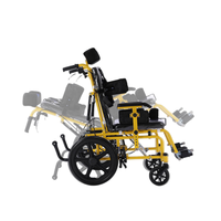 Fauteuil roulant bleu pour enfant, fauteuil roulant pour enfants atteints de paralysie cérébrale