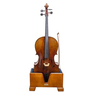 Cuscino in velluto blu persiano a grandezza naturale con supporto per violoncello in <span class=keywords><strong>legno</strong></span> con supporto per arco incluso supporto per violoncello in <span class=keywords><strong>legno</strong></span> - Product Image 6