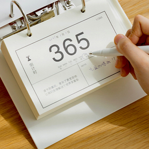 Tuỳ Chỉnh Loose Leaf Snap Ring <span class=keywords><strong>Calender</strong></span> 365 Ngày Lều Hàng Tháng Bảng Lịch In Ấn - Product Image 3