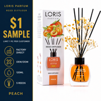 Diffuseur de parfum d'ambiance LORIS France 120ml, parfum naturel de haute qualité pour la maison et la salle de bain