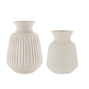 Jarrón de plástico reciclable, jarrón irrompible para decoración del hogar, blanco sólido clásico - Product Image 1