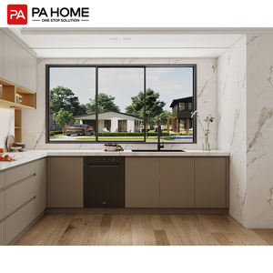 PA 2025 Tendances Moderne Villa Hôtel Cuisine Garde-Manger Armoire Avec Système De Levage Porte En Verre Et Finition En Métal - Product Image 3