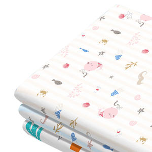 新しい綿100% の柔らかいベビーベッドシーツ快適な新生児ベビーベッドシーツ - Product Image 4