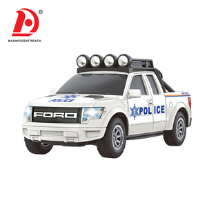 Ensemble de jeu de véhicules de police à inertie, ensemble de voitures de sauvetage urbain avec moto de police, hélicoptère, camionnette et figurines de policiers - Product Image 4