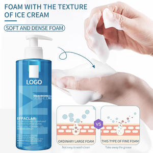 Etiqueta privada 400mL <span class=keywords><strong>Limpiador</strong></span> de gel de lavado de cara en espuma purificante suave para <span class=keywords><strong>piel</strong></span> grasa y <span class=keywords><strong>sensible</strong></span> propensa al acné - Product Image 2