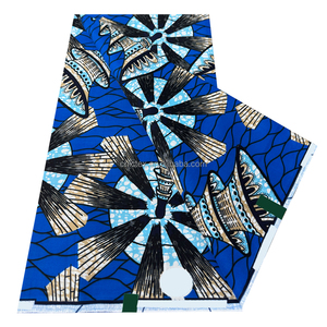 Tissu imprimé africain <span class=keywords><strong>en</strong></span> cire, modèle le plus récent, 100% coton, design africain, batik, tissus <span class=keywords><strong>en</strong></span> cire du Nigéria, 6 yards pour la couture, robe et jupe DIY - Product Image 4