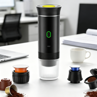 Nouvelle machine à expresso électrique portable 3-en-1 semi-automatique en acier inoxydable 2026, rechargeable par USB, avec capsules de café auto-chauffantes
