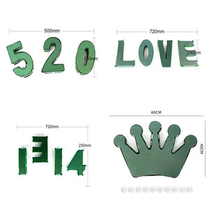 AMOR forma de corazón oasis bloques de espuma floral corona bola verde EVA flor arreglos de barro jaula soporte de flores con espuma de flora - Product Image 3