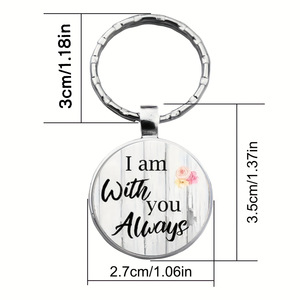 Alloy Bible Verse <b>Keychain</b> Scripture Quote Christian Gift with <b>Personalized</b> Design - Product Image 4