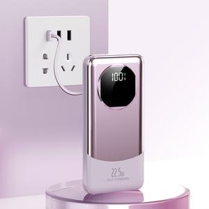 Station d'alimentation portable à charge rapide en extérieur 20000mAh PD22.5W double USB avec câble Type-C, écran numérique LED, batterie Li-Polymère - Product Image 3