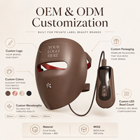 Masque facial, masseur facial, appareil de beauté avec lumière rouge, rajeunissement de la peau par photons, masque LED à usage domestique, batterie au lithium