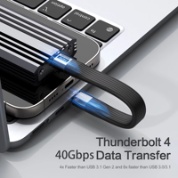 Cable USB 4 de 8K/60Hz, Portátil, Tipo Llavero, Corto, USB C a Tipo C, PD 240W, 40Gbps, para Thunderbolt 3/4, iPhone 16, 15, SSD, Banco de Energía