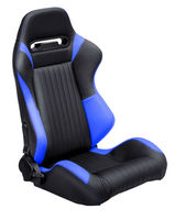 JIABEIR 1042 Sièges de course universels réglables pour simulateur de conduite, station de jeu avec simulateur de glissière, bleu et noir