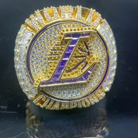 Bague de championnat NBA 2020 FH High End Open Cap Zircon Edition, plaquée or/argent, style hip-hop.