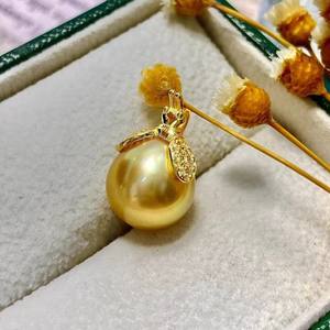 31247 Accessoires en perles DIY Pendentif en argent S925 avec perles rondes de 11-13 mm pour femmes Pendentif de mode vide pour chapeau de Noël - Product Image 1