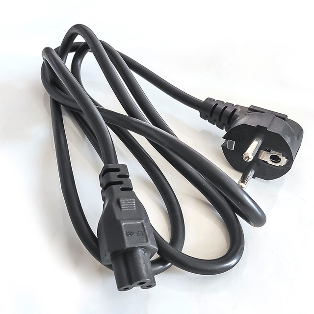 IEC C5 EU Power Cord for Laptop Desktop Computer Power Cable C5 with Copper PVC 1.2M 1.5M 1.8M Eu Plug Pure Copper Wires 10A