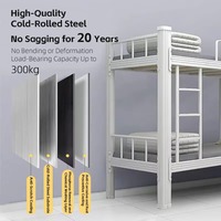 Lit superposé double moderne en acier, design inspiré de Malaisie, pour usage extérieur en chambre, idéal pour hôtels, écoles, réfugiés