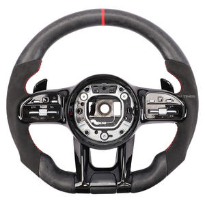 Volant en fibre de carbone forgé pour Mercedes Benz Amg Classe E W212 W213 Cla C117 250 <span class=keywords><strong>200</strong></span> C118 <span class=keywords><strong>Clk</strong></span> <span class=keywords><strong>W209</strong></span> Classe A W177 A200 - Product Image 1