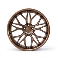 Jante de voiture en alliage d'aluminium forgé 130 mm PCD ET 10 mm Bronze Multi-branches Nouvelles roues automobiles pour tuning et remplacement
